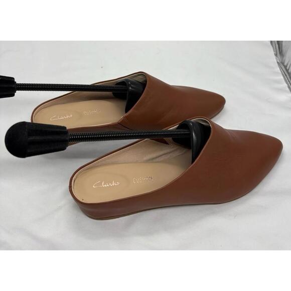 Clarks Womens Pointed Slip On Dress Shoes Size 10 Brown Comfort Cushion NEW - Picture 3 of 6